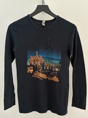 Black Bryce Canyon Waffle Knit T-Shirt
